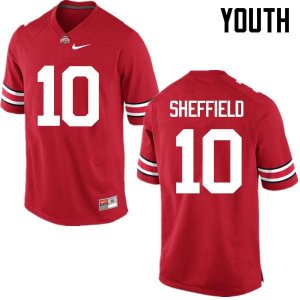 Youth Ohio State Buckeyes #10 Kendall Sheffield Red Nike NCAA College Football Jersey Limited OIP2044YB